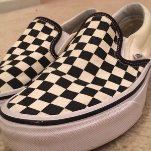 Checkered slip-on Vans